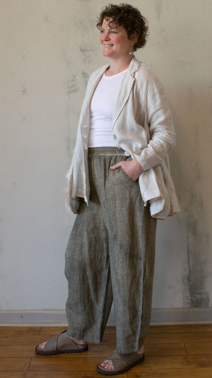Cream Dolman Linen Jacket