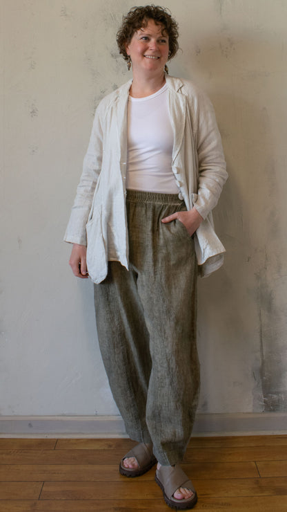 Cream Dolman Linen Jacket