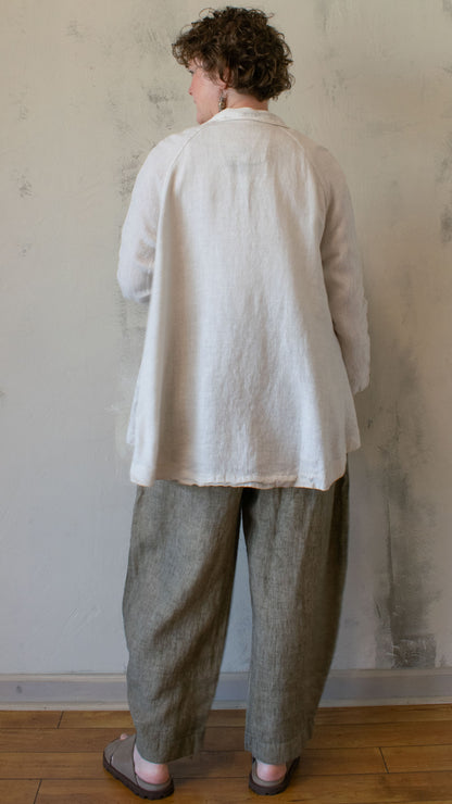 Cream Dolman Linen Jacket