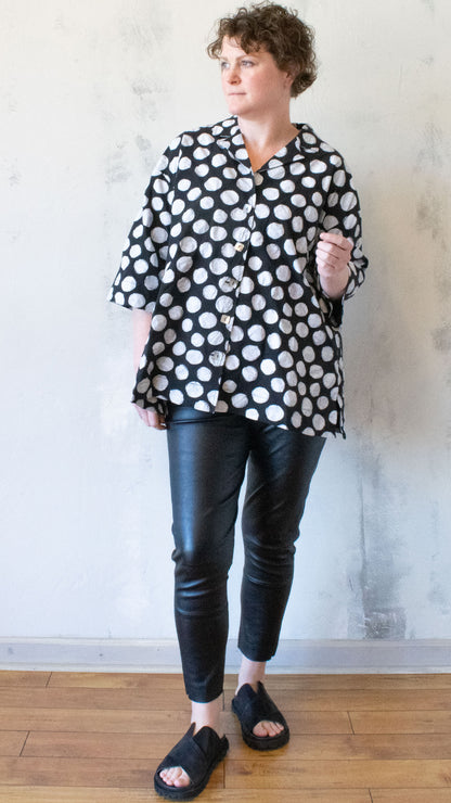 Polka Dot Button Up