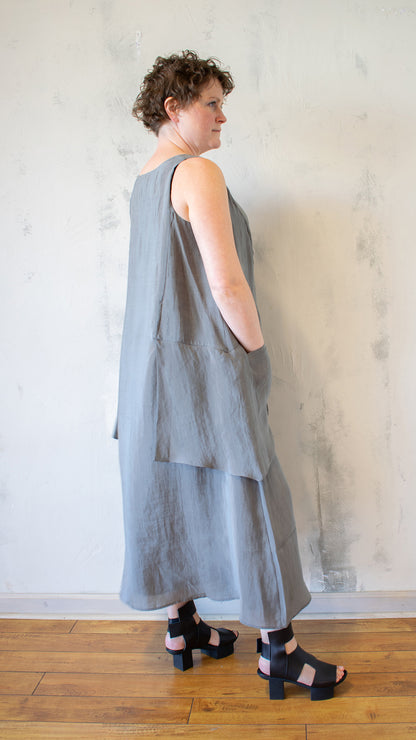 Patch Pocket Dress with Necklace