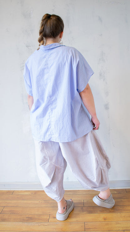 Naomi Top in Blue Stripe