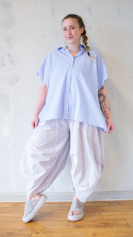 Naomi Top in Blue Stripe