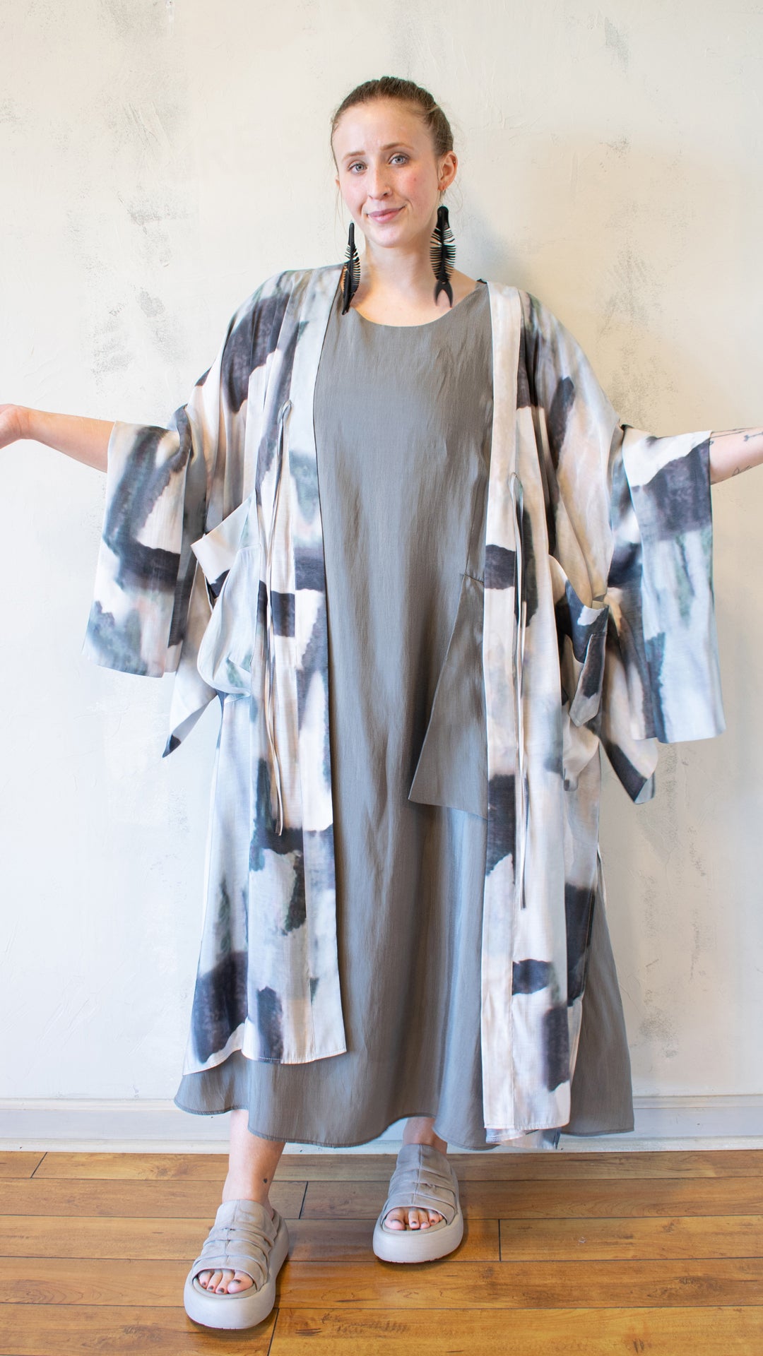 Tie Closure Kimono