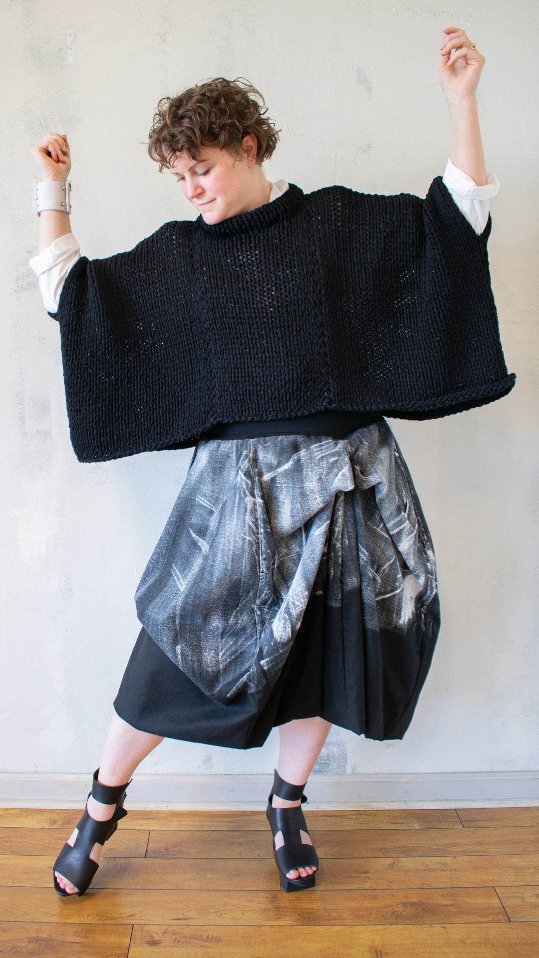 Lana Painted Skirt in Black