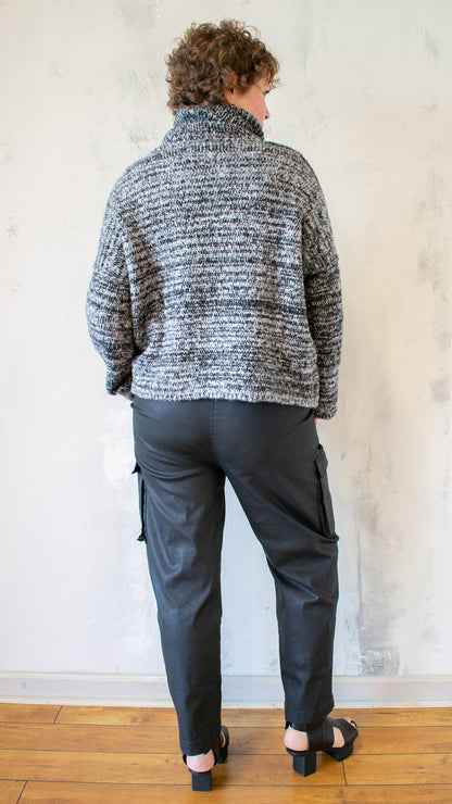 Salt and Pepper Turtleneck Sweater