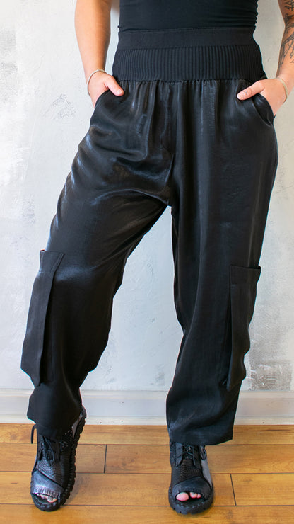 High Waist Sateen Pant