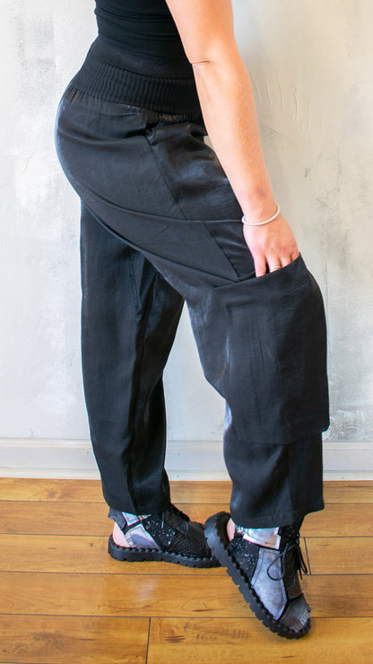 High Waist Sateen Pant