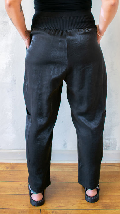 High Waist Sateen Pant