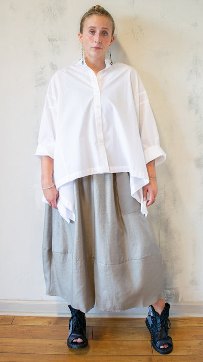 High Waist Sateen Skirt (Multiple Colors)