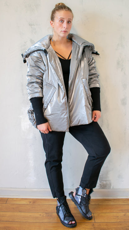 Silver Puffer Jacket