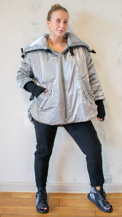 Silver Puffer Jacket