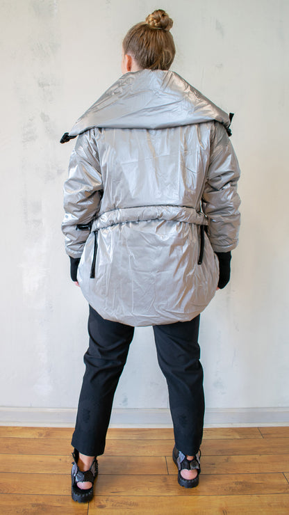 Silver Puffer Jacket
