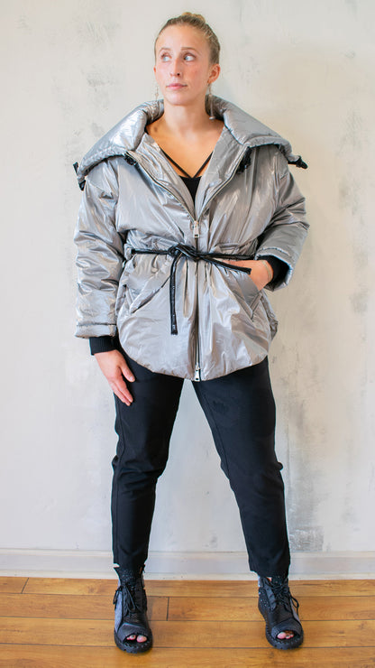 Silver Puffer Jacket
