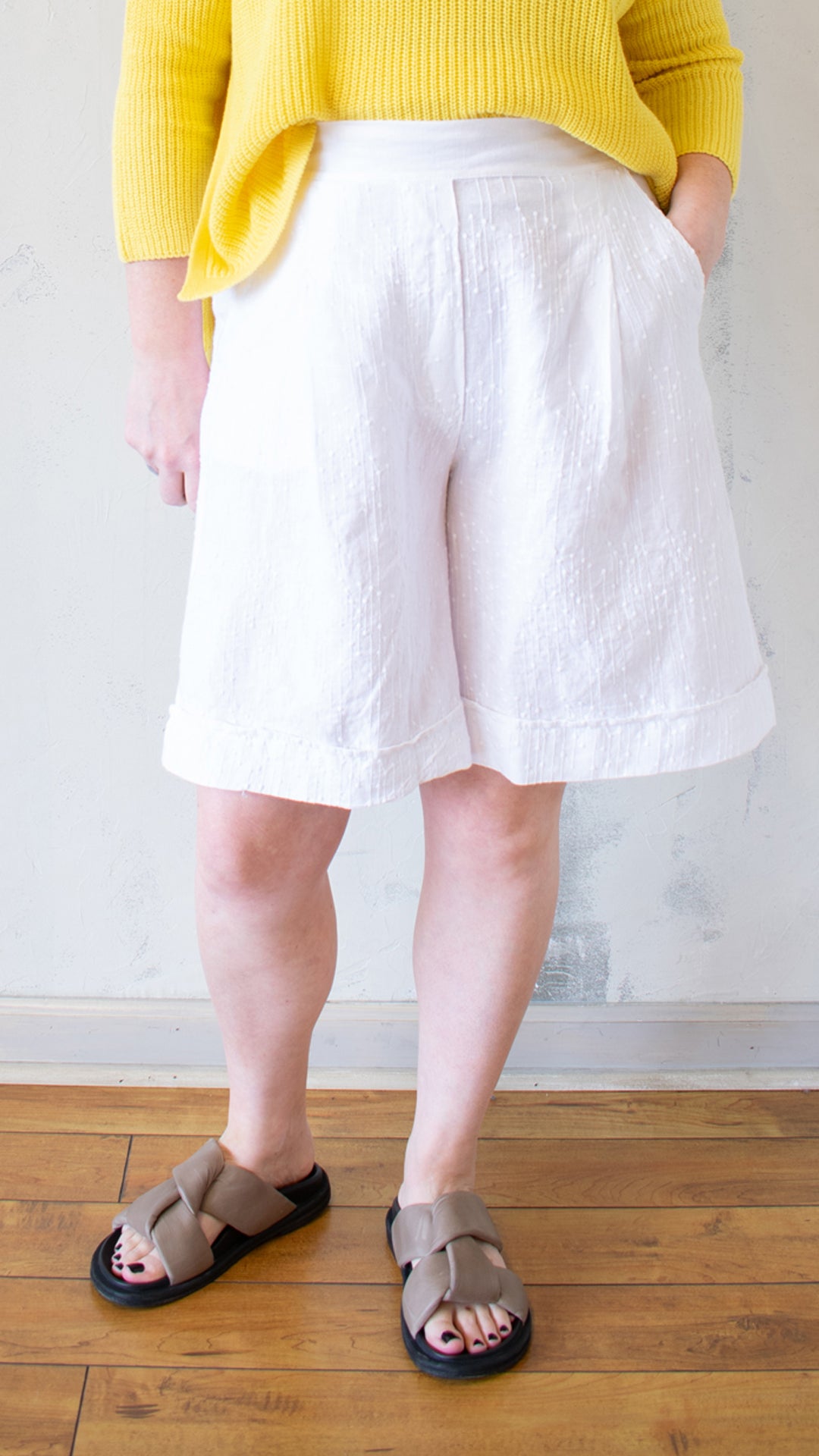 Embroidered Linen Shorts (Multiple Colors)