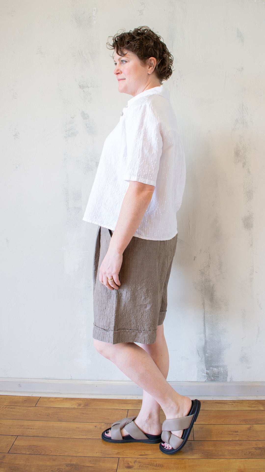 Embroidered Linen Button Up