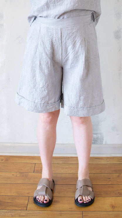 Embroidered Linen Shorts (Multiple Colors)
