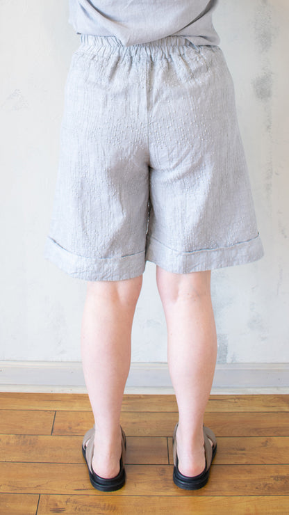 Embroidered Linen Shorts (Multiple Colors)