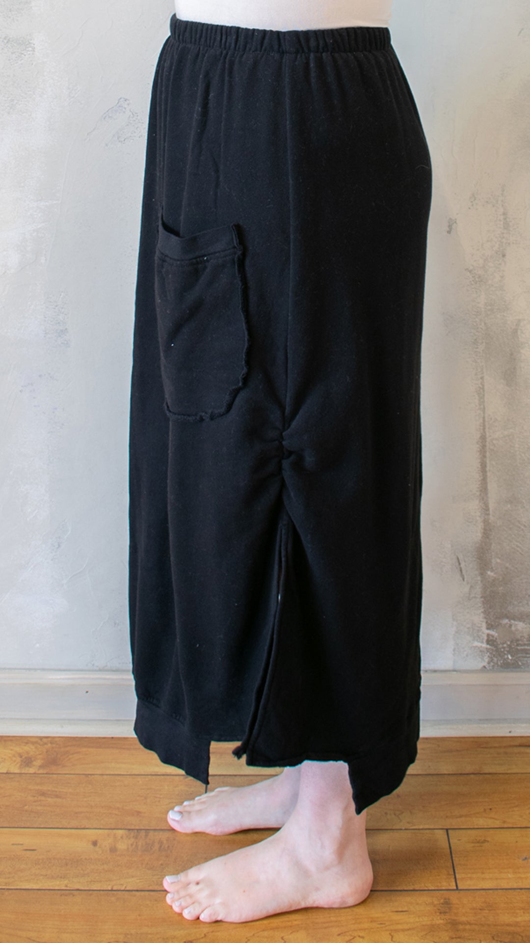 Straight Cotton Fleece Skirt