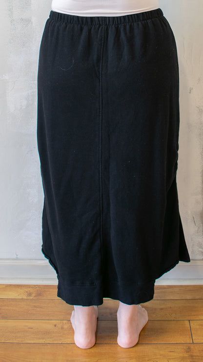 Straight Cotton Fleece Skirt