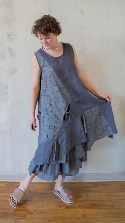 Eyelet Tunic in Smoke