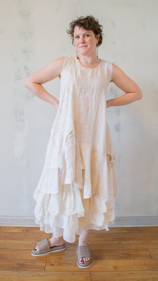Eyelet Tunic in Cream