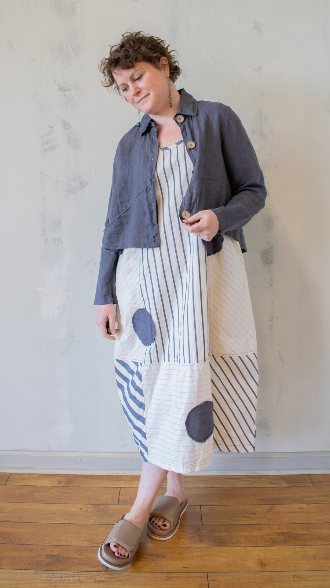 Cropped Jacket in Smoke