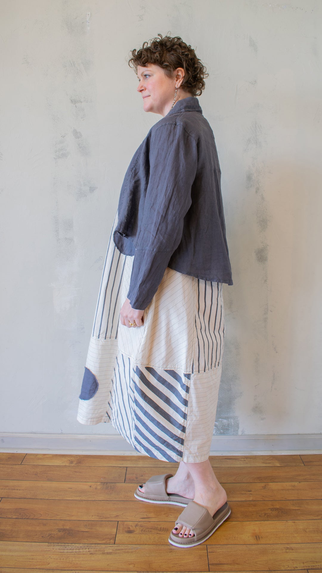 Cropped Jacket in Smoke