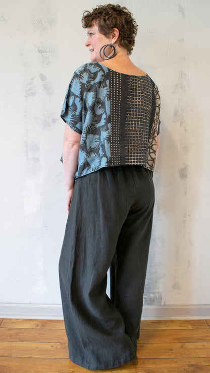 Block Print in Multi Grey