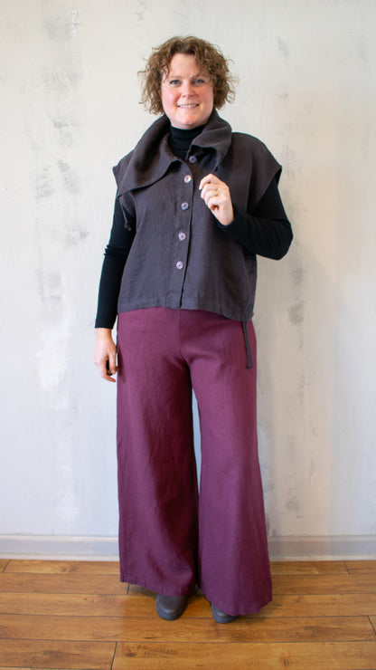 Heavy Linen Irene Vest (Multiple Colors)