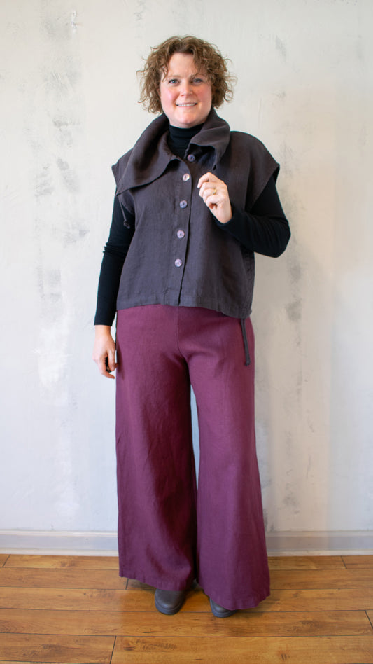 Heavy Linen Irene Vest (Multiple Colors)