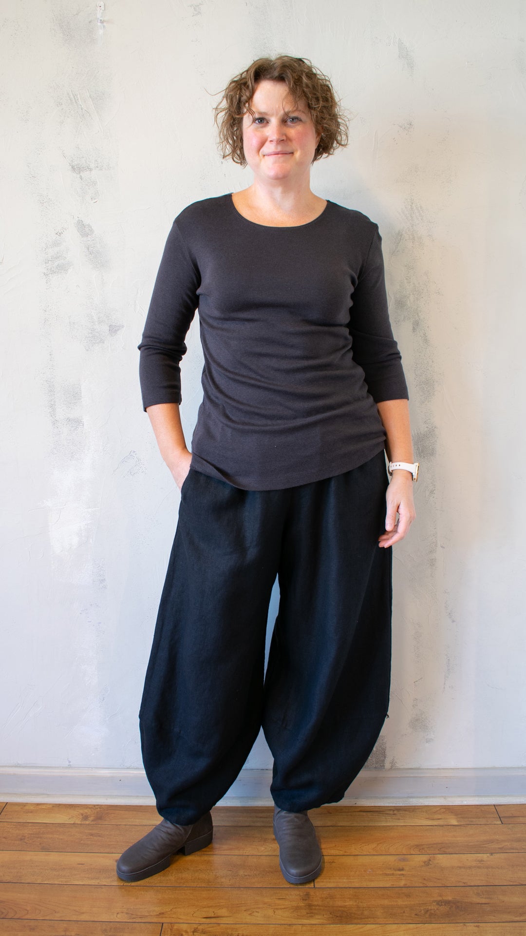 Tencel Rib 3/4 Sleeve Top (Multiple Colors)