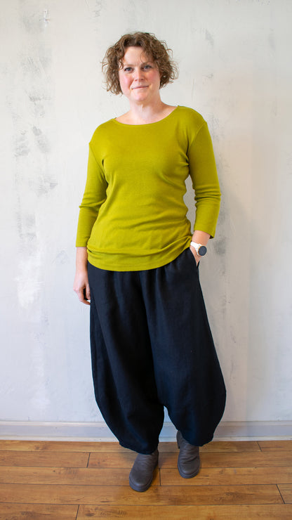 Tencel Rib 3/4 Sleeve Top (Multiple Colors)