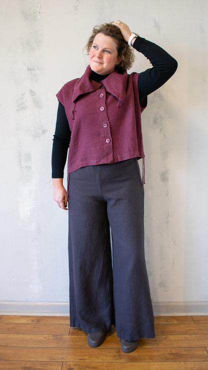 Heavy Linen Irene Vest (Multiple Colors)