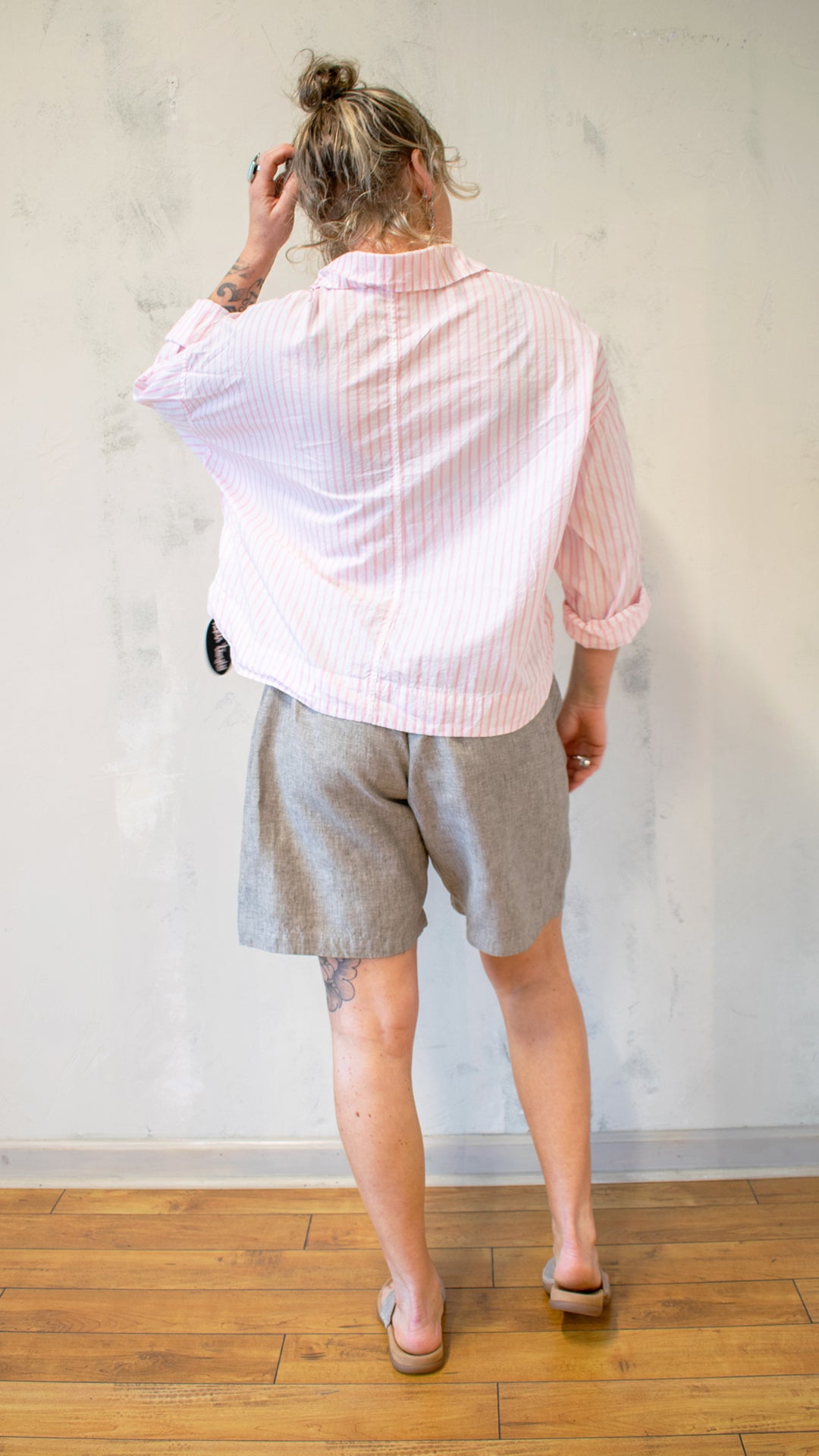 LO Top in Pink Stripe Tie