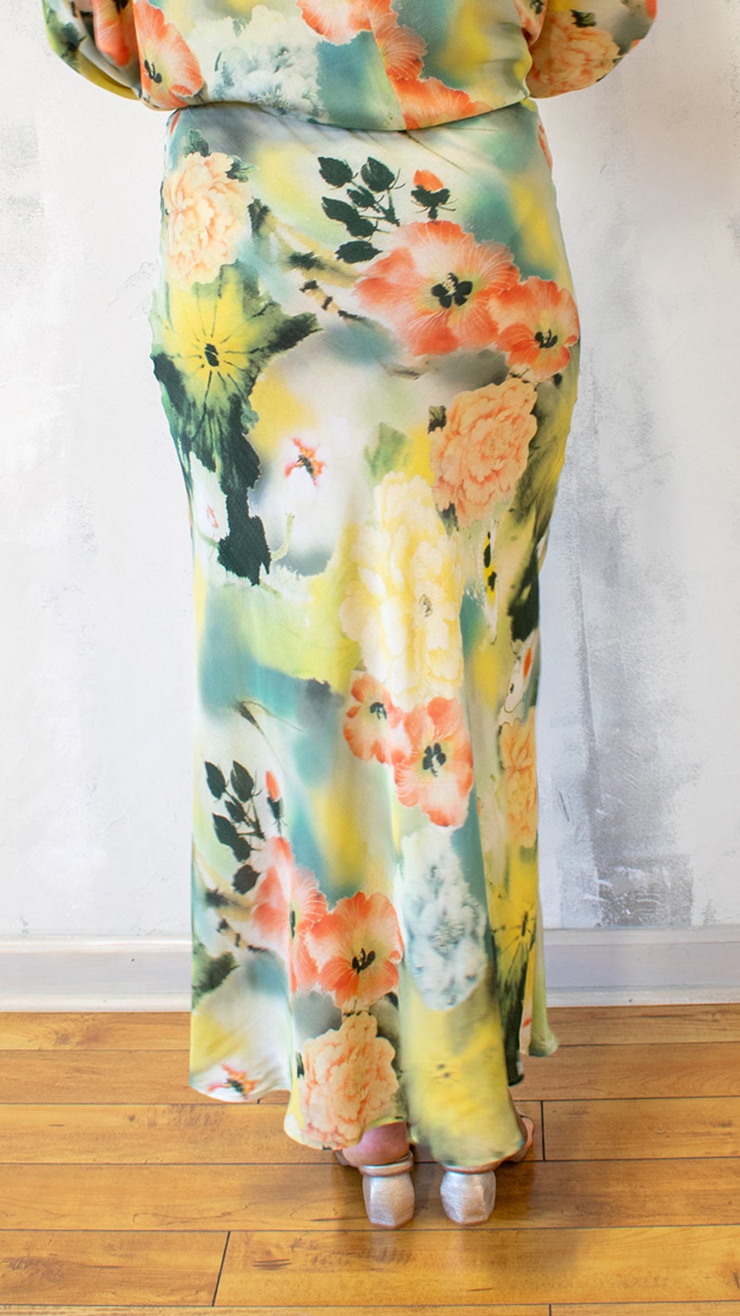 Long Bias Skirt in Giardino