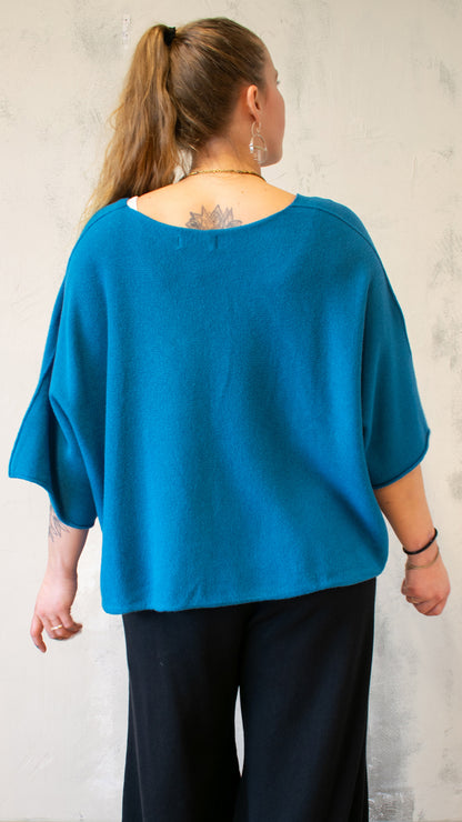 Boxy V-Neck Sweater (Multiple Colors)