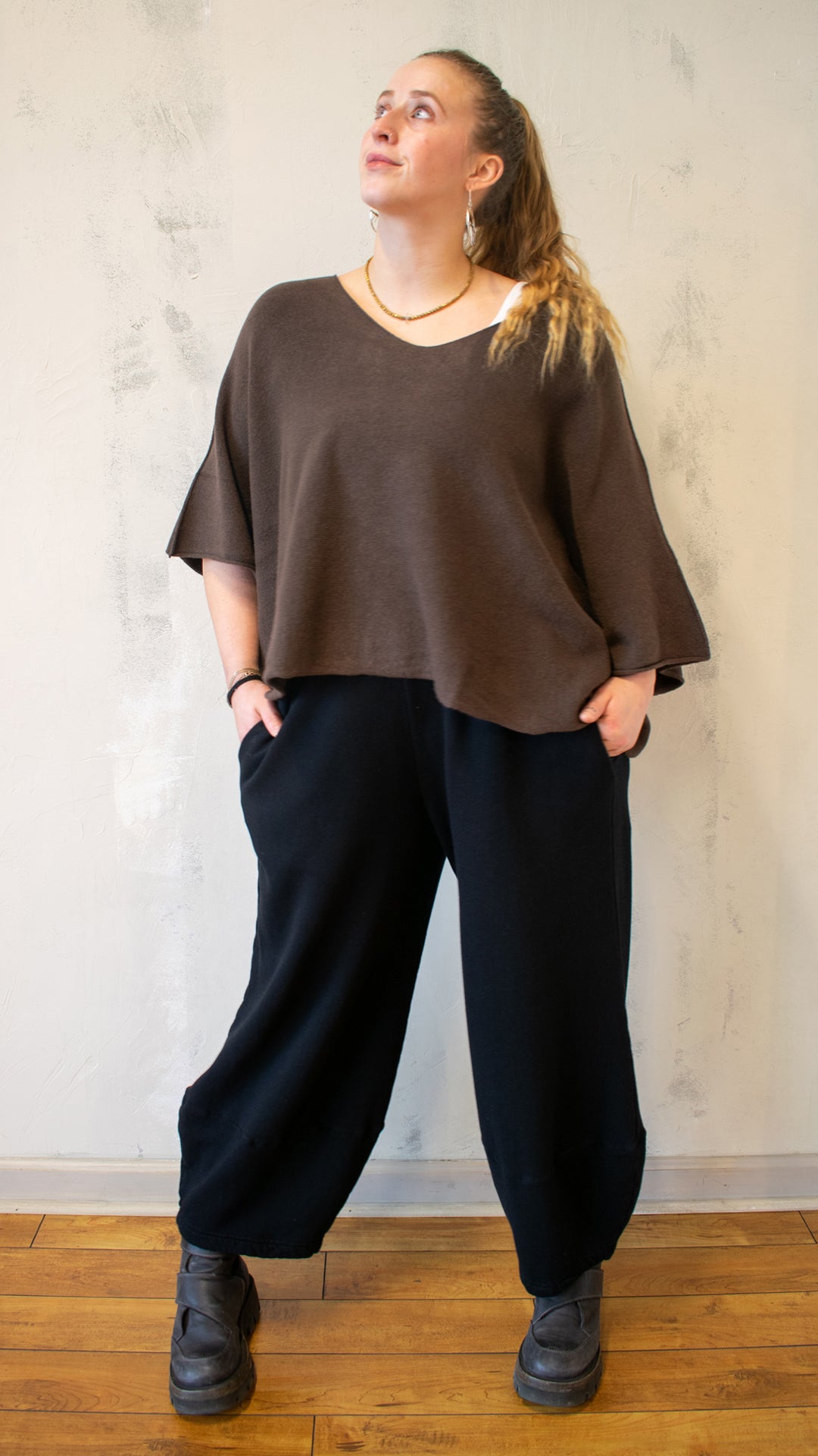 Boxy V-Neck Sweater (Multiple Colors)