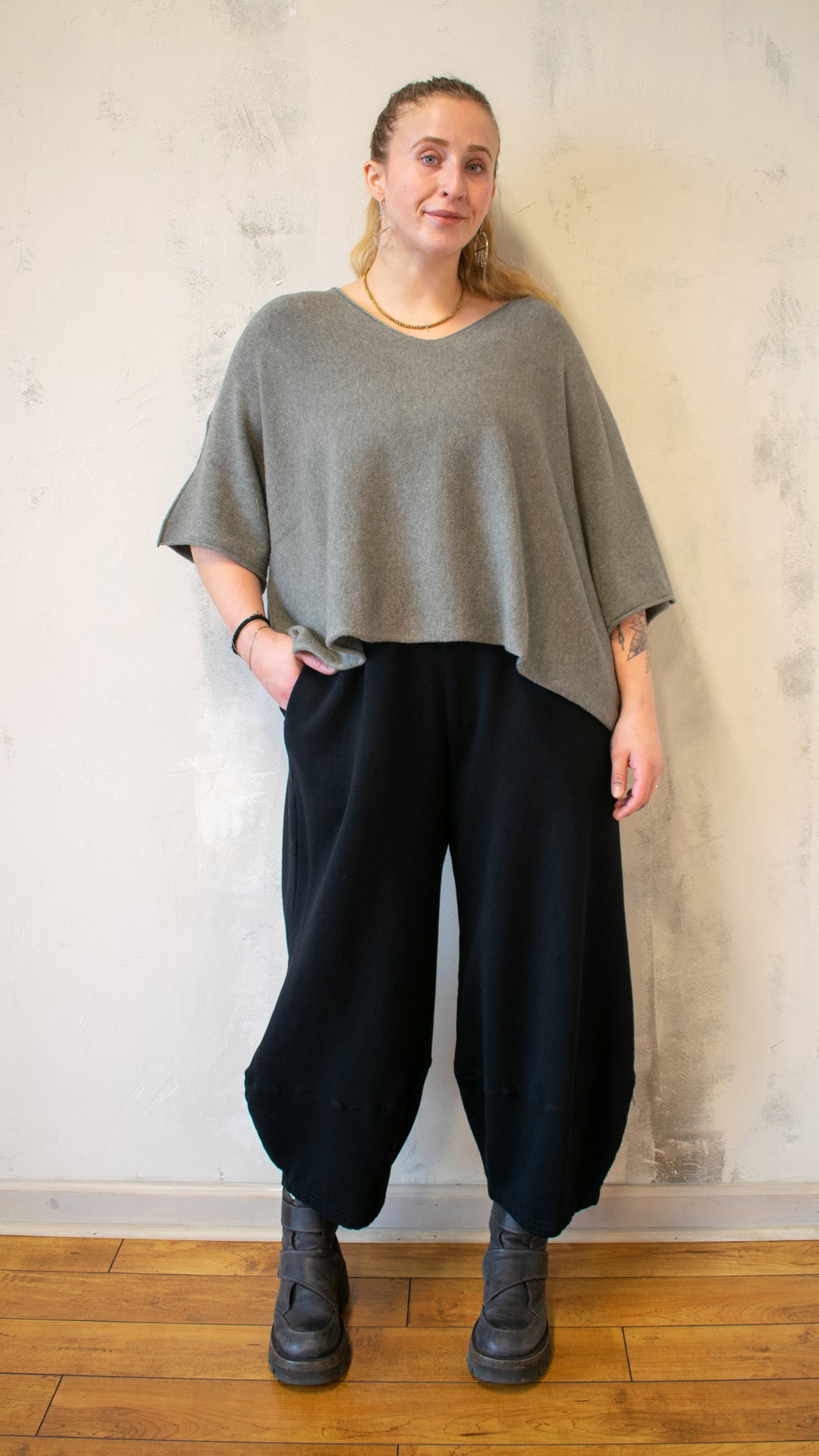 Boxy V-Neck Sweater (Multiple Colors)