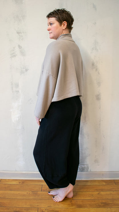 Crop V-Neck Fleece (Multiple Colors)