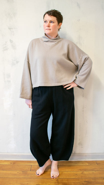 Crop V-Neck Fleece (Multiple Colors)