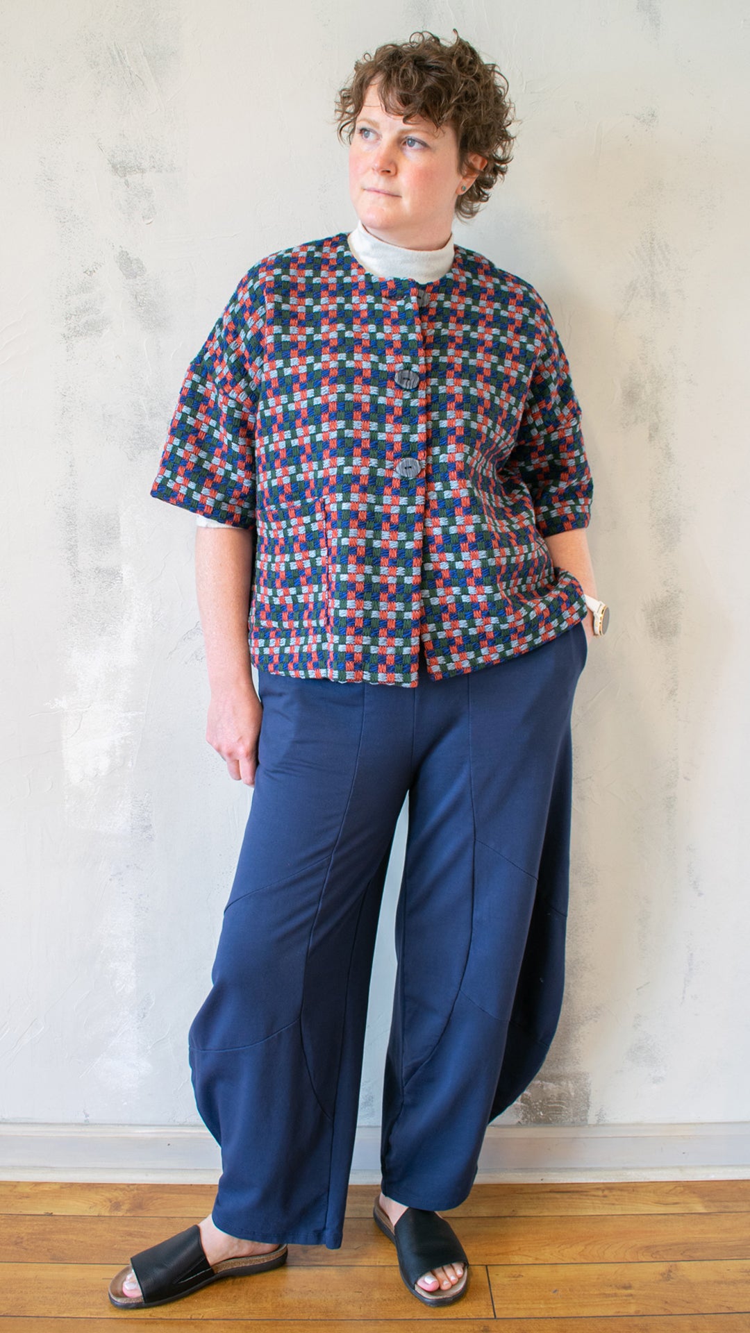 Woven Plaid Jacket