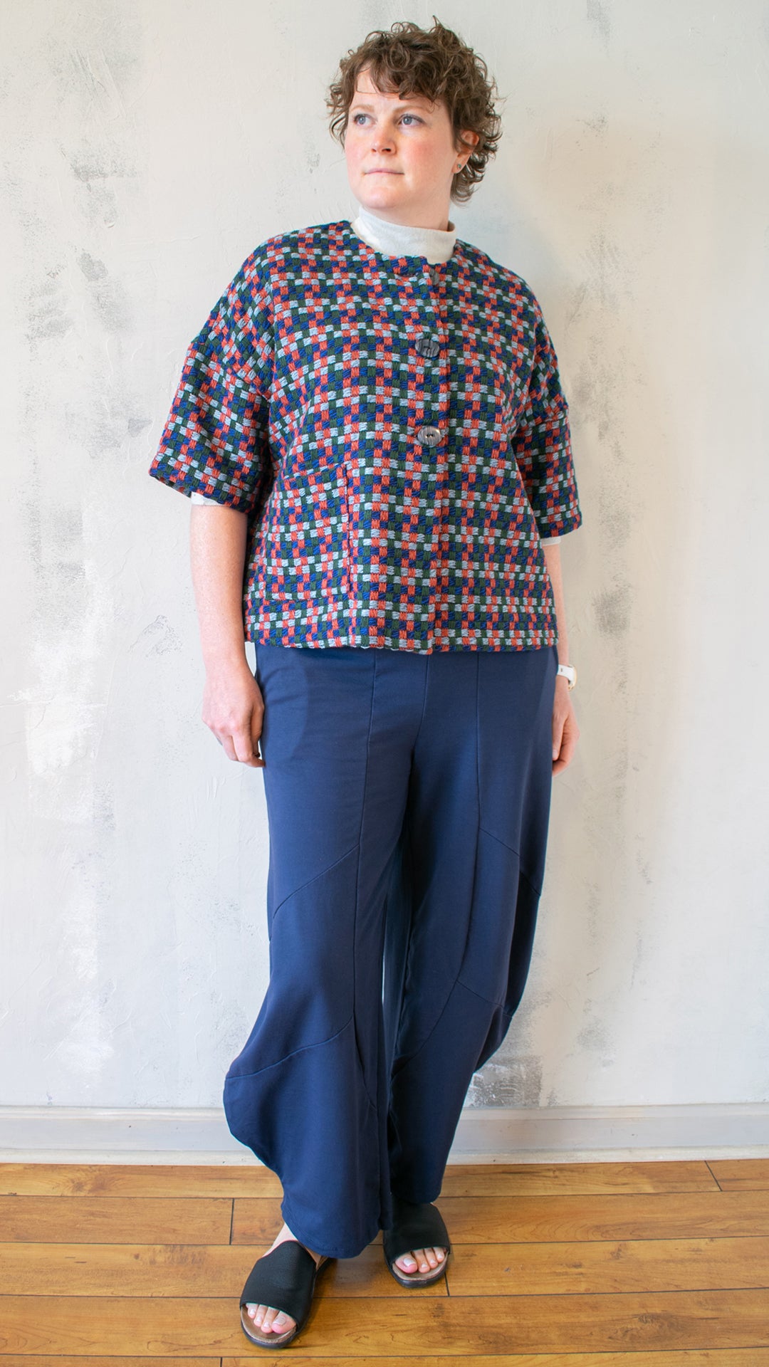 Woven Plaid Jacket
