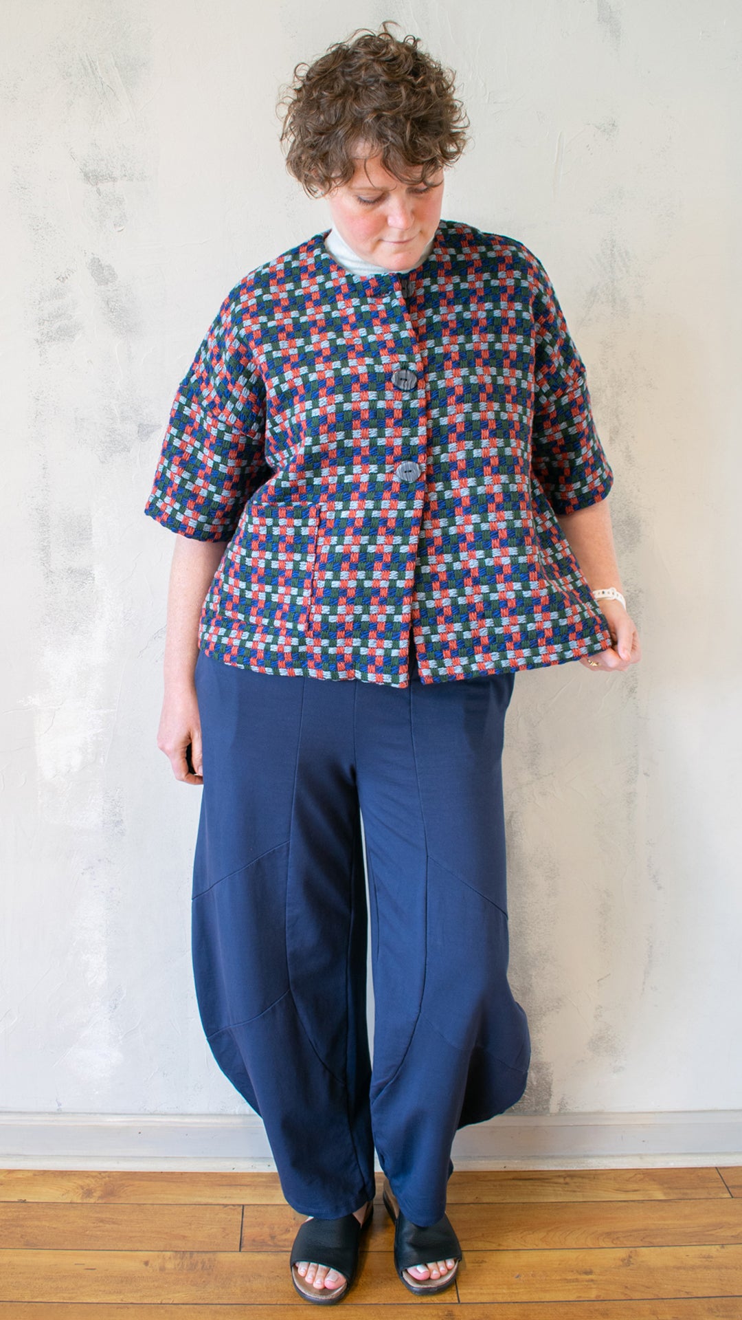 Woven Plaid Jacket