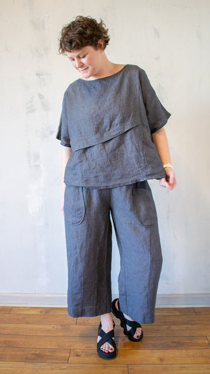 Ally Top in Charcoal