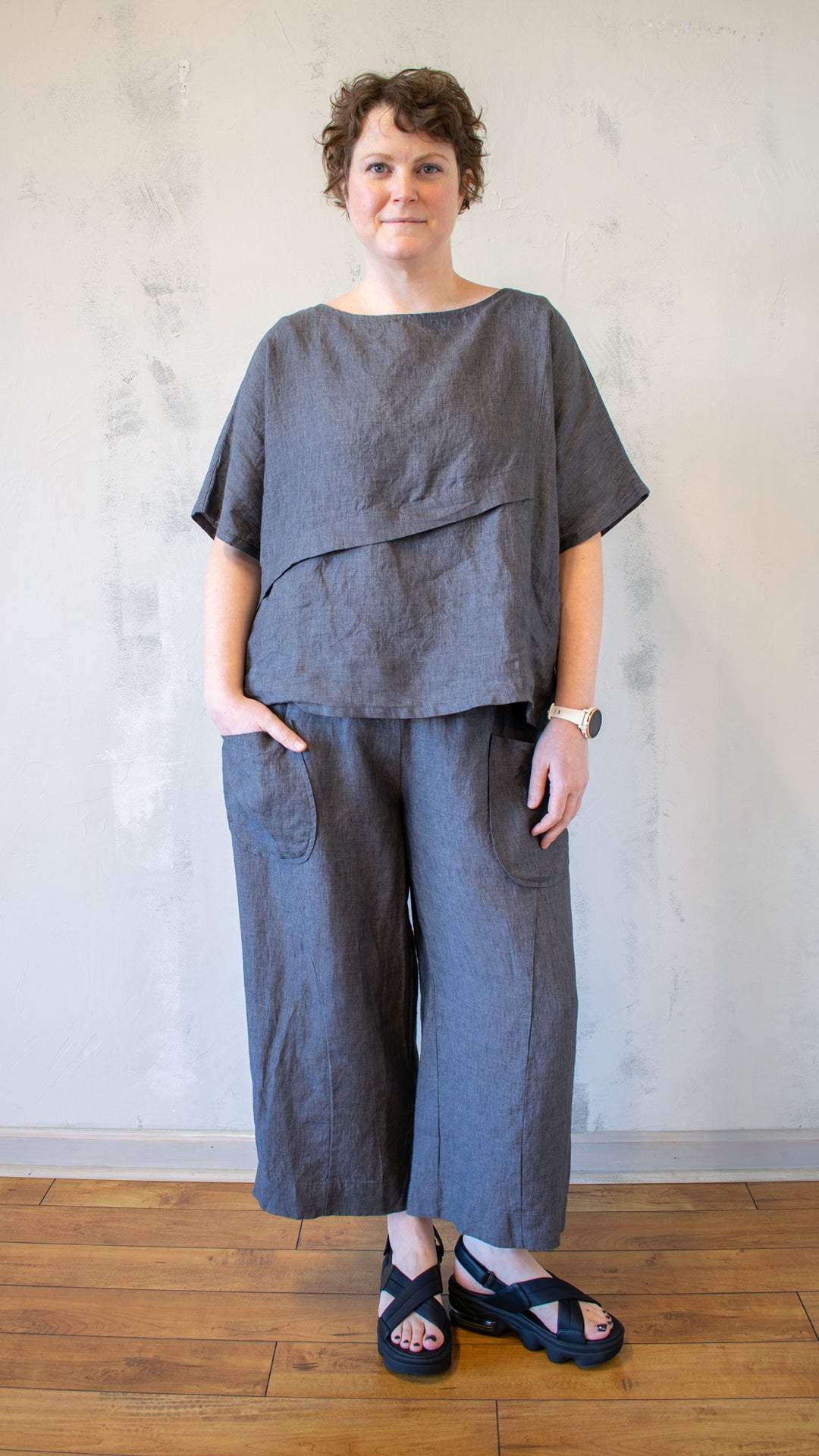 Ally Top in Charcoal