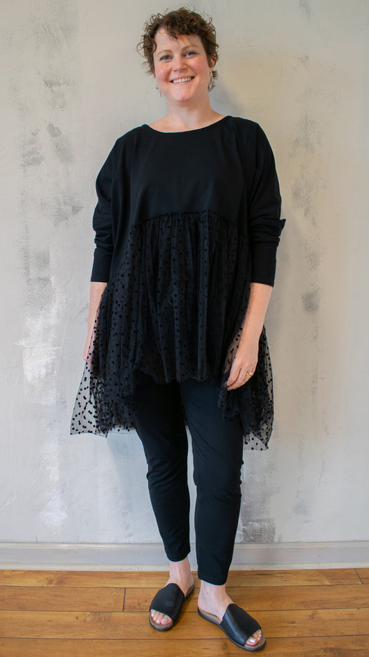 Polka Dot Peplum Top