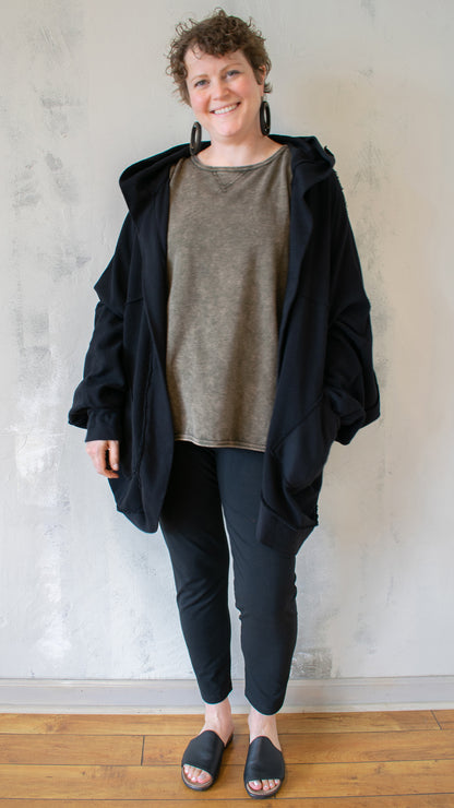 Cocoon Coat in Black