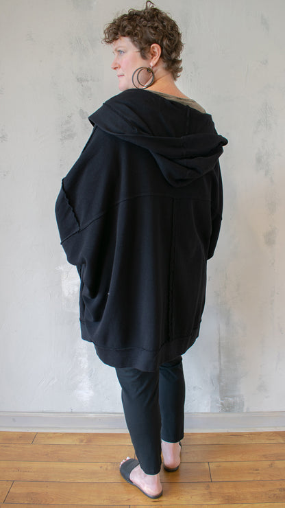Cocoon Coat in Black
