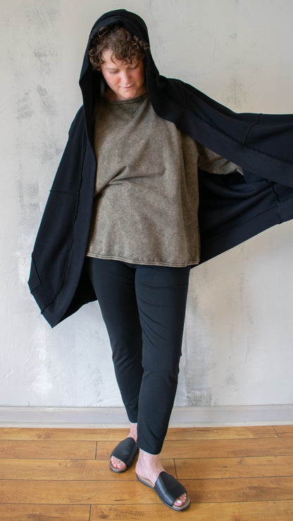 Cocoon Coat in Black